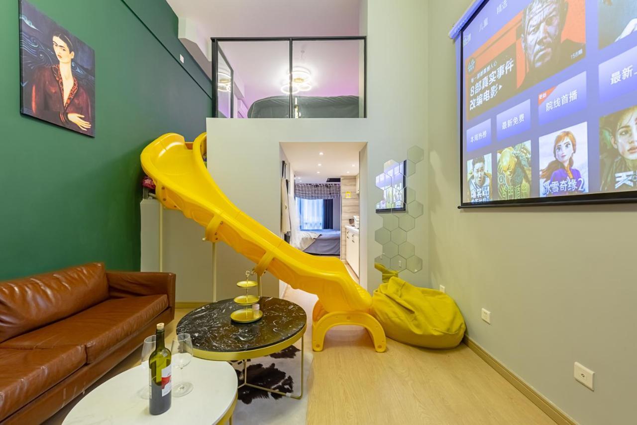 Loft Apartment With Slide Hammock With Movie Viewing Hangzhou Exterior photo